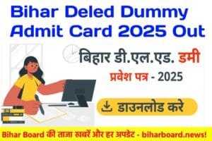 Bihar Deled Dummy Admit Card 2025