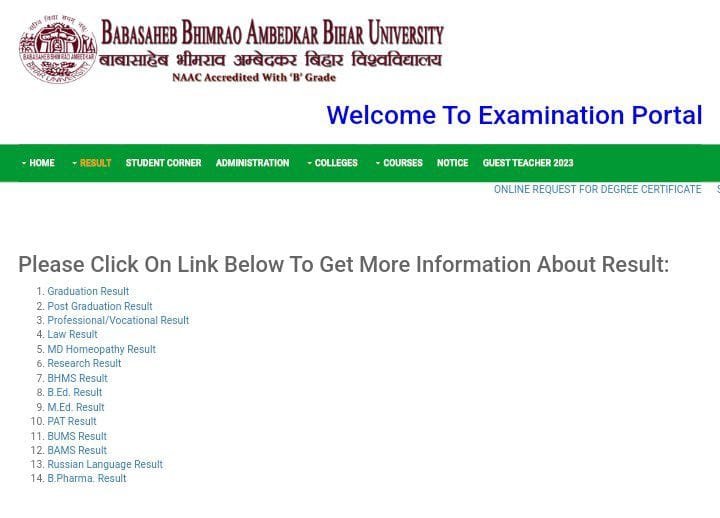 BRABU PG 2nd Semester Result 2023-25 हुआ जारी, यहां से चेक करें @brabu.net BRABU PG 2nd Semester Result 2023-25