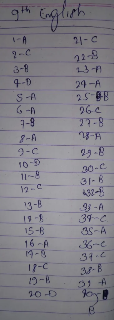 20 December 9th English Quarterly Exam Answer Key 2025- ओरिजिनल प्रश्नपत्र व उत्तर कुंजी देखें @biharboard.news 20 December 9th English Quarterly Exam Answer Key 2025- ओरिजिनल प्रश्नपत्र व उत्तर कुंजी देखें @biharboard.news