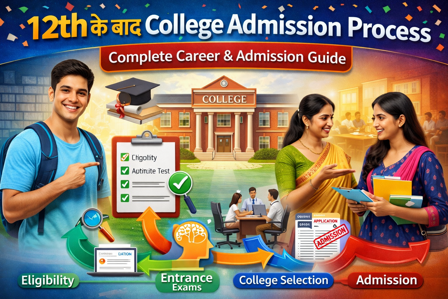 12th Ke Baad College Admission Process 2026 – Complete Career & Admission Guide 12th Ke Baad College Admission Process