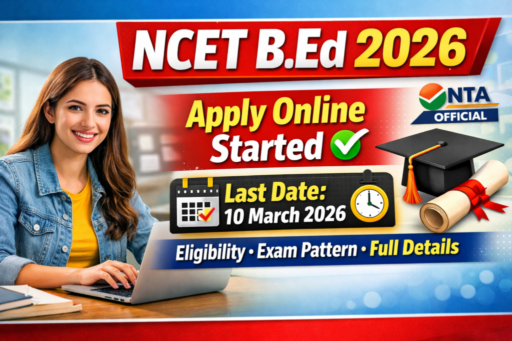 NCET Integrated B.Ed Form 2026