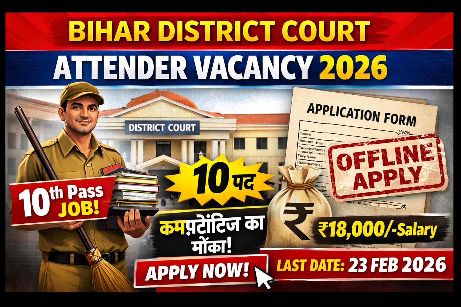 Bihar District Court Attender Vacancy 2026