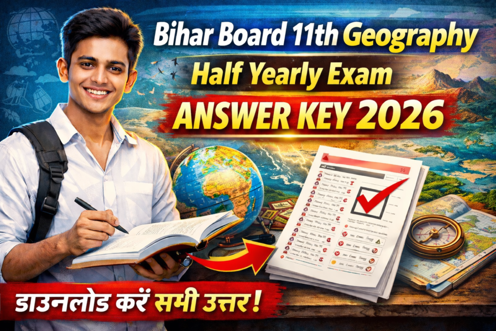 Bihar Board 11th Geography Half Yearly Exam Answer Key 2026