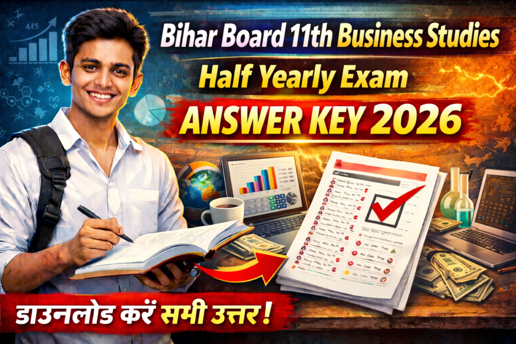 Bihar Board 11th Business Studies Half Yearly Exam Answer Key 2026