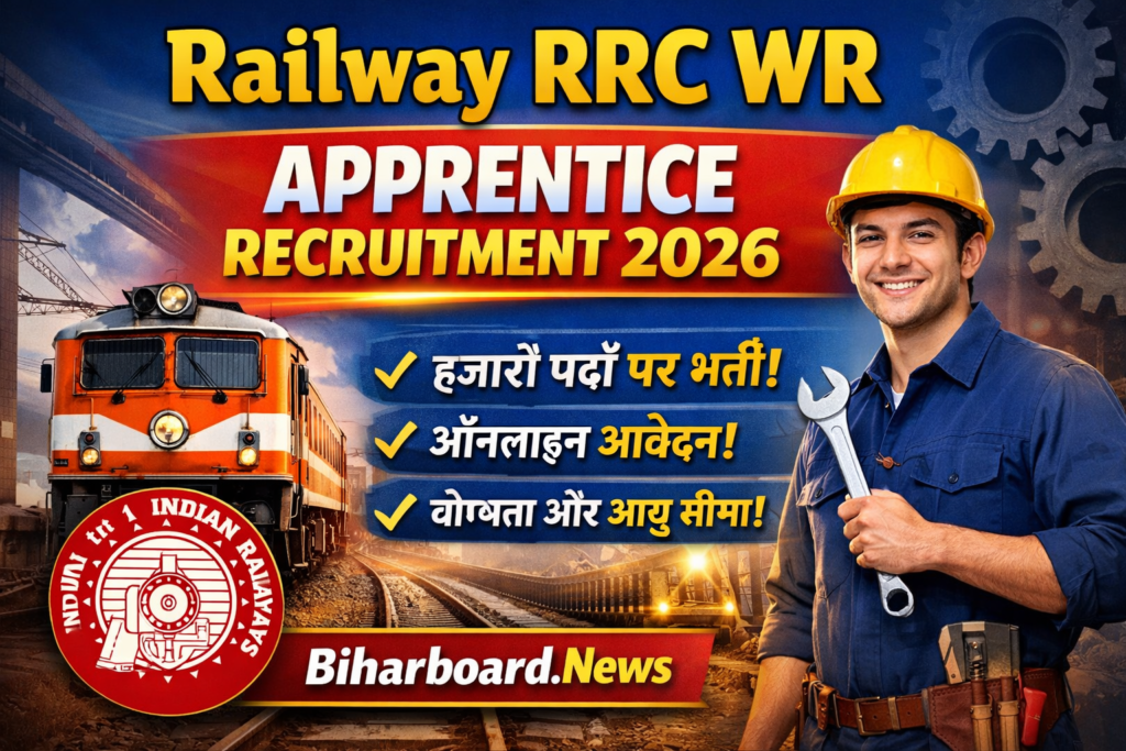 Railway RRC WR Apprentice Recruitment 2026 – पूरी जानकारी | ऑनलाइन आवेदन, योग्यता, चयन प्रक्रिया
