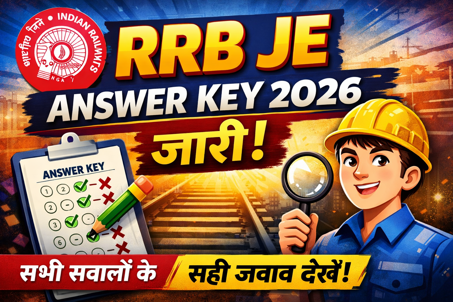 RRB JE Answer Key 2026 जारी