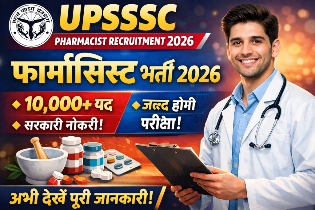 UPSSSC Pharmacist Recruitment 2026: 560 पदों पर भर्ती, ऐसे करें ऑनलाइन आवेदन