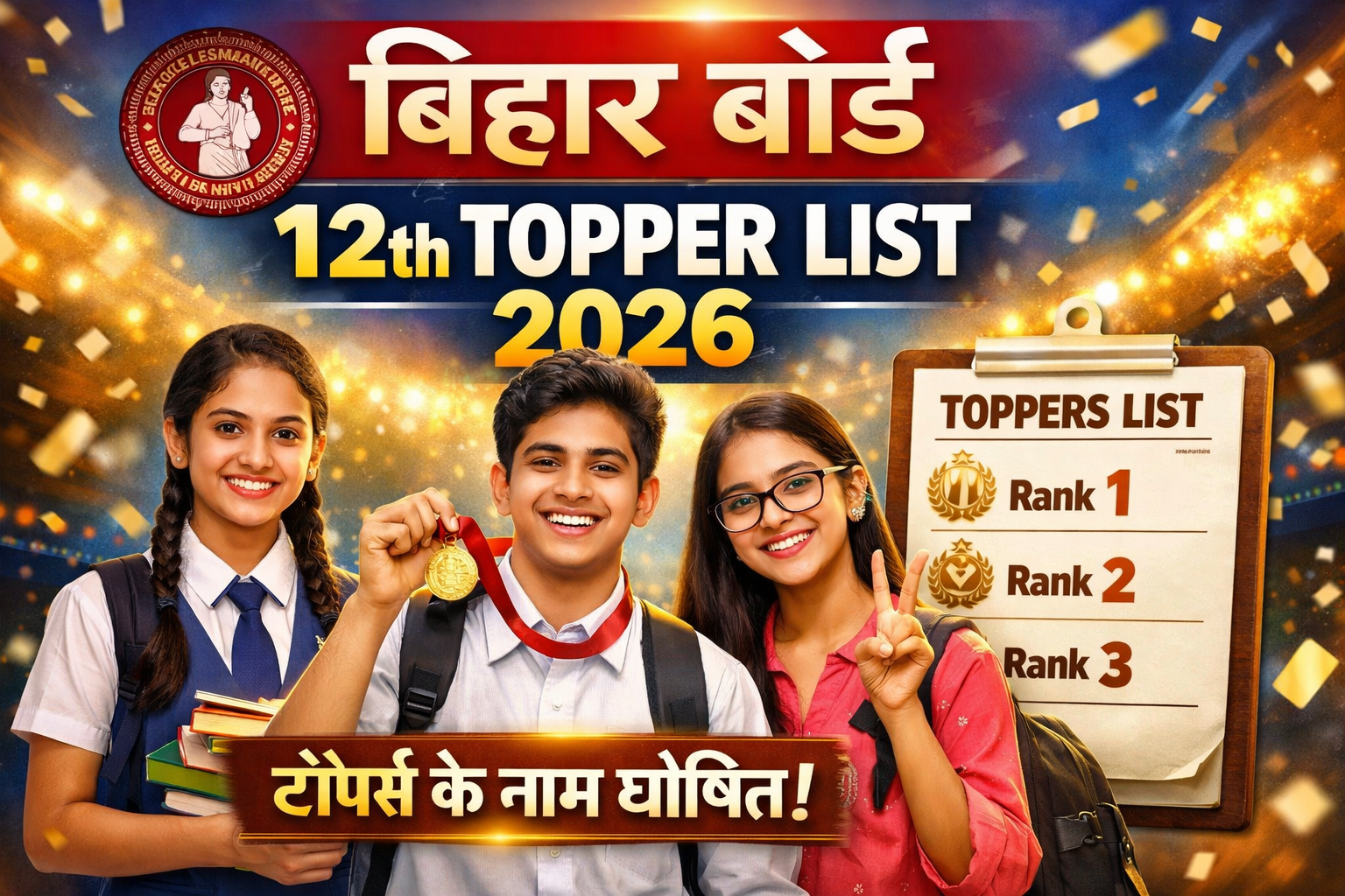 Bihar Board 12th Topper List 2026 Download – BSEB Inter Topper List, Rank, Marks & Direct Link