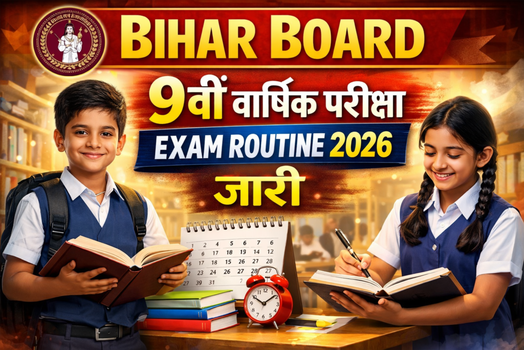 Bihar Board 9th Annual Exam Routine 2026 जारी