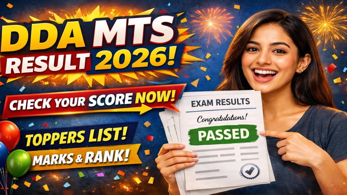 Delhi DDA MTS Result 2026 Out – Check Result Date, Download Link, Cut Off & Full Details