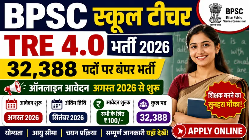 BPSC School Teacher TRE 4.0 Recruitment 2026