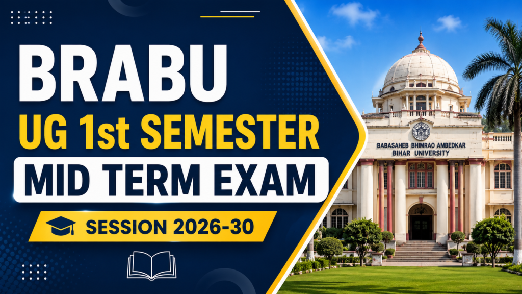 BRABU UG 1st Semester Mid Term Exam 2026-30