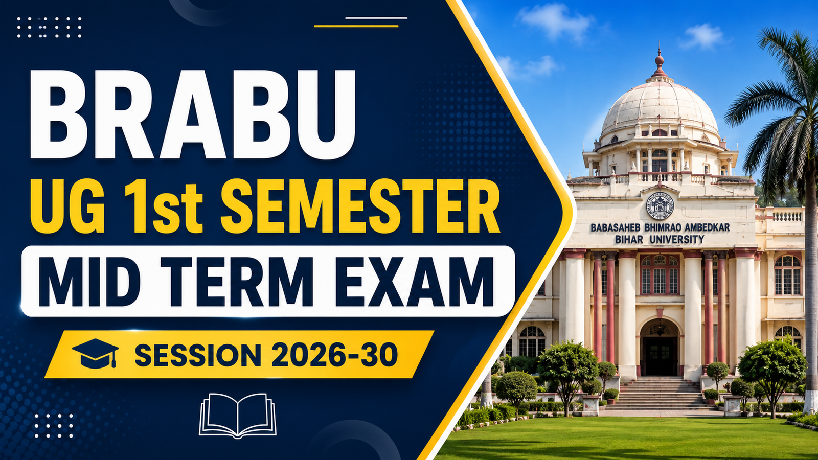 BRABU UG 1st Semester Mid Term Exam 2026-30