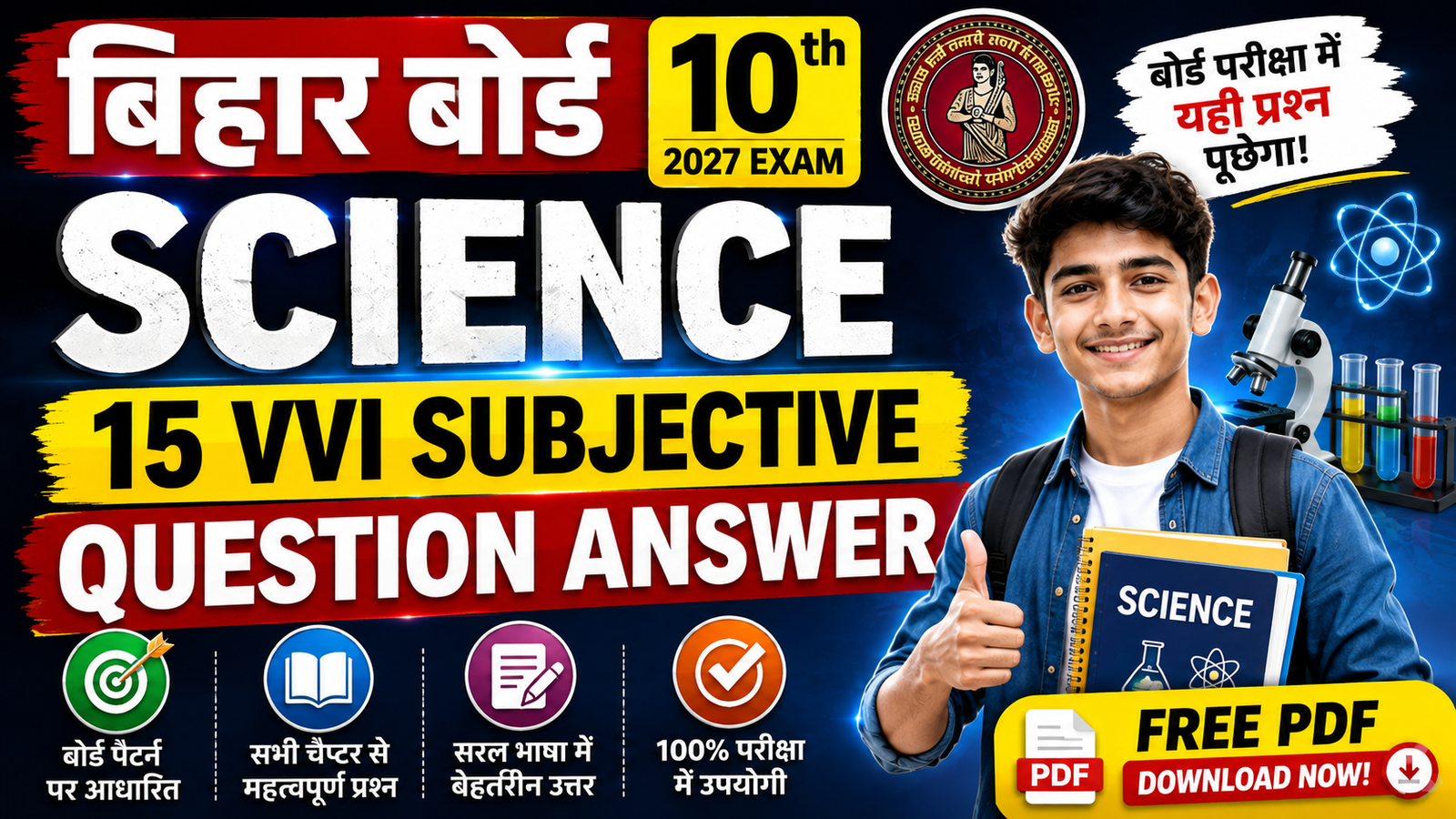 Bihar Board 10th Science 15 VVI Subjective Question Answer 2027