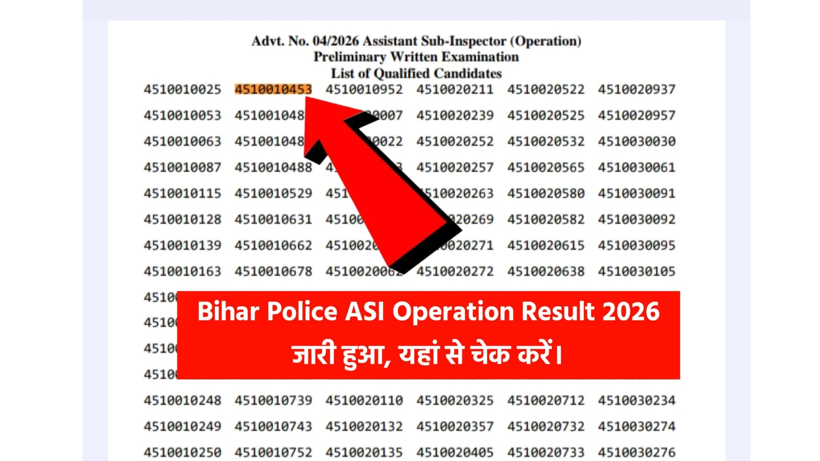 BPSSC ASI Operation Result 2026