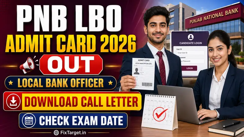 PNB LBO Admit Card 2026