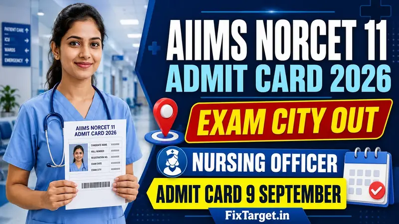 AIIMS Nursing Officer Admit Card 2026