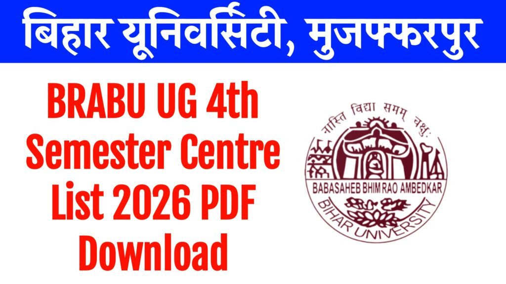 BRABU UG 4th Semester Centre List 2026