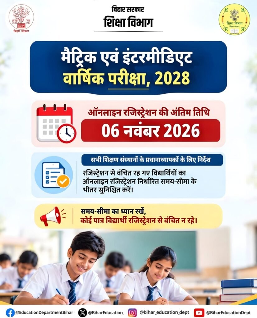 Bihar Board Registration 2028